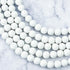 6mm White Lava Stone Bead Strand T6