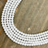 4mm Faceted White Agate Bead Strand C8