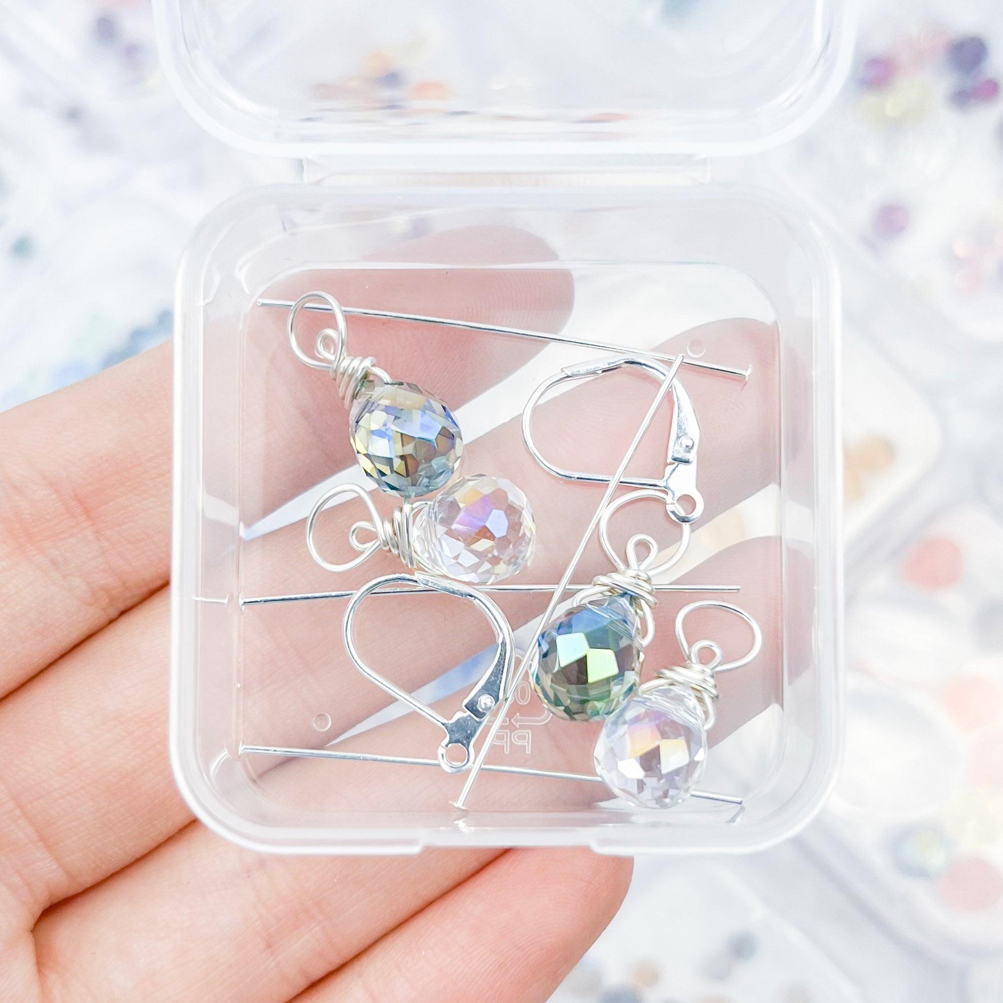 Aqua Earrings Swarovski Inspiration Kit