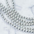 4mm Bright Silver Hematite Bead Strand A7