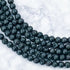 6mm Black Lava Stone Bead Strand