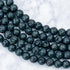 8mm Black Lava Stone Bead Strand U6