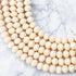 8mm Faceted Peach Rondelle Bead Half Strand