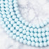 8mm Faceted Sky Blue Rondelle Bead Half Strand