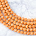 8mm Dyed Orange Impression Jasper Bead Strand