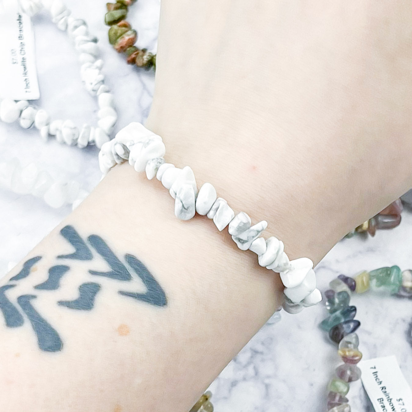 Howlite Chip Bracelet