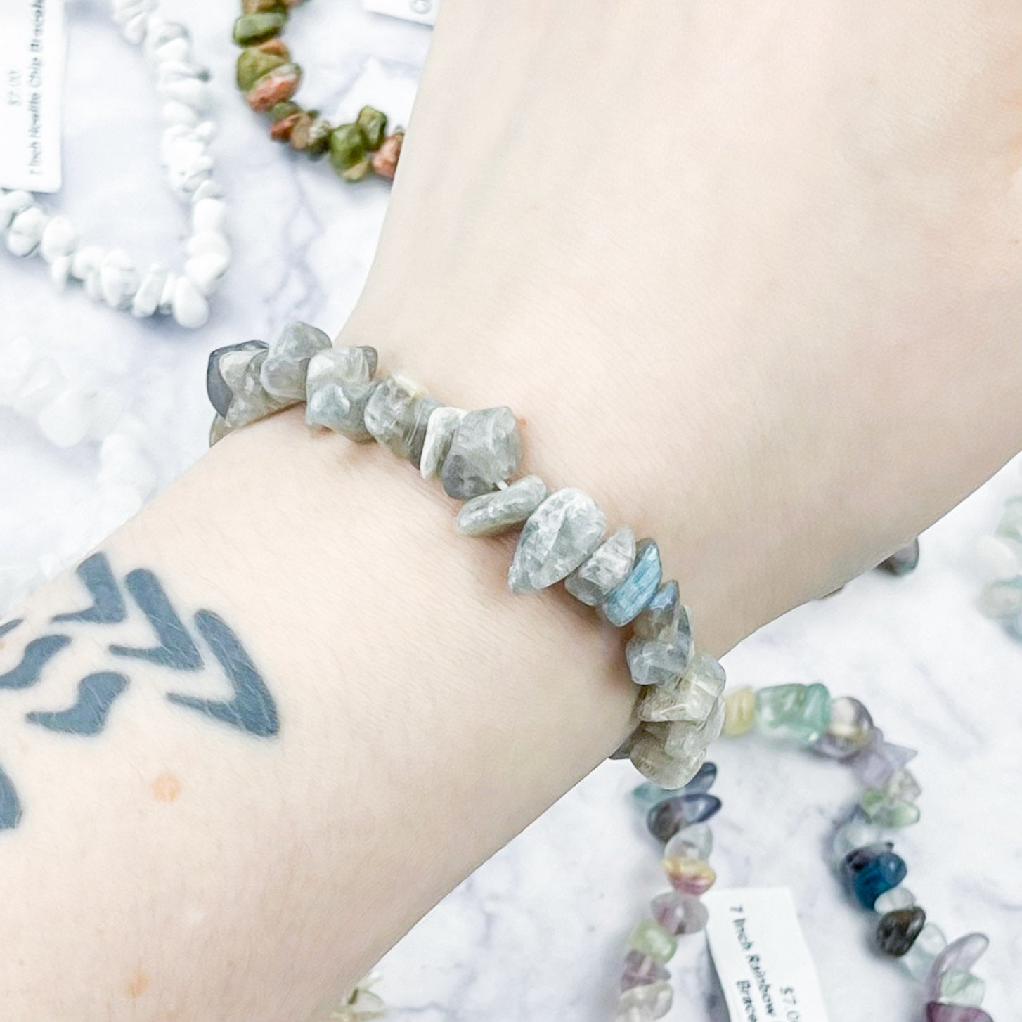 Labradorite Chip Bracelet