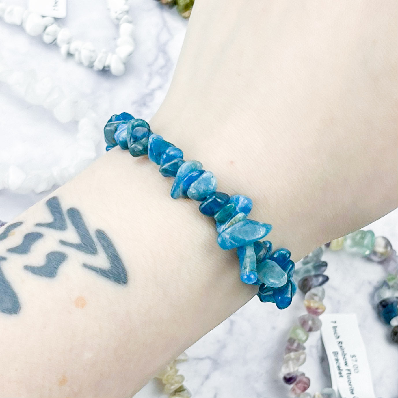 Blue Apatite Chip Bracelet