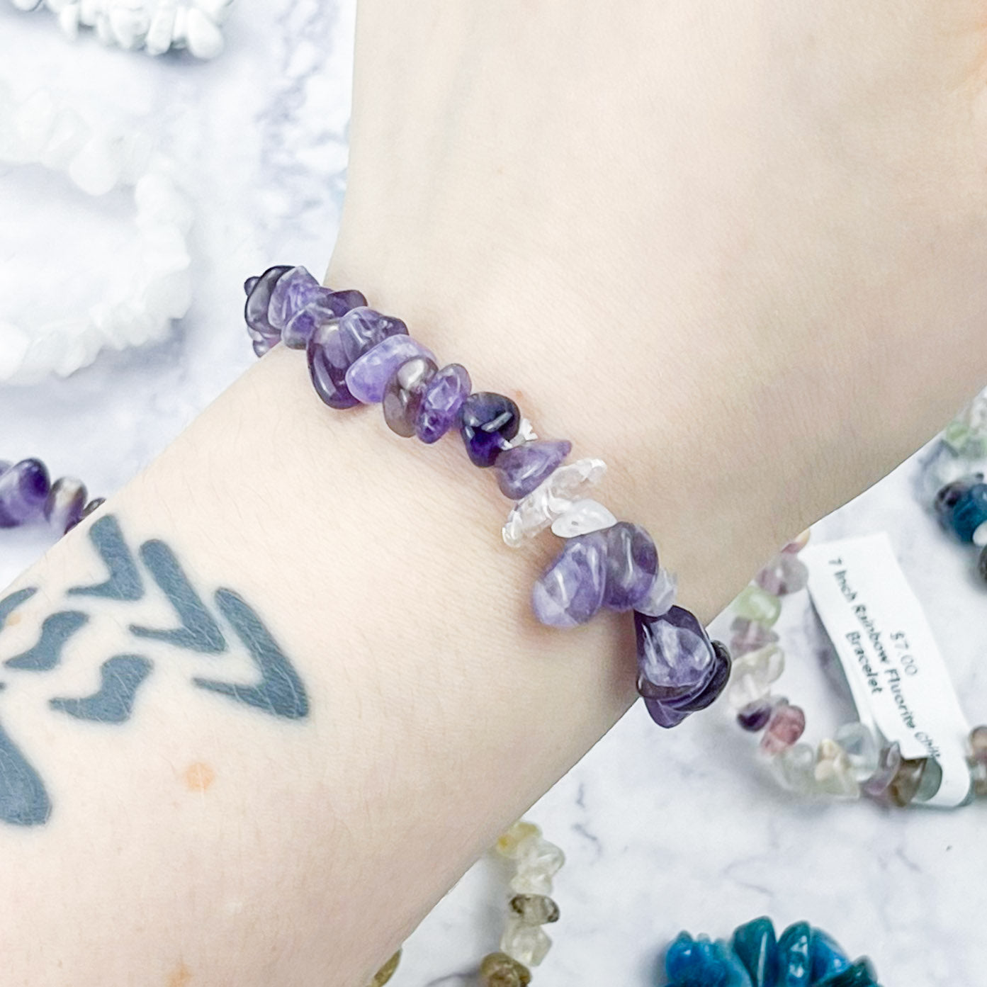 Amethyst Chip Bracelet