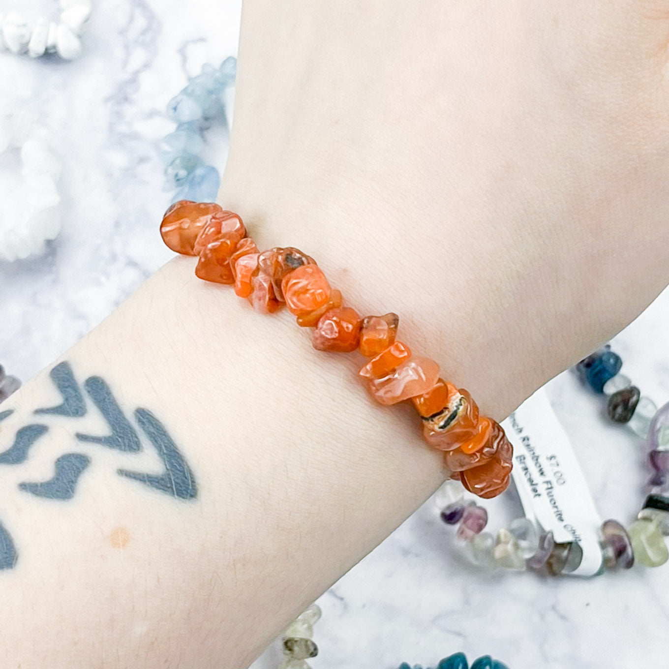 Carnelian Chip Bracelet