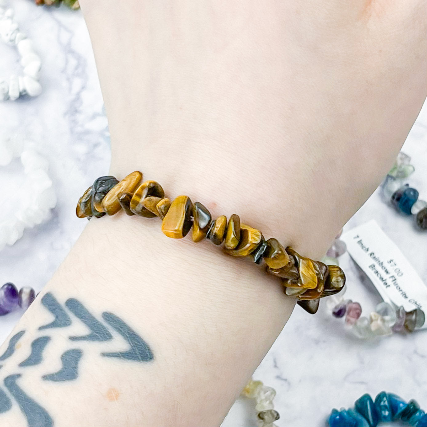 Tiger's Eye Chip Bracelet