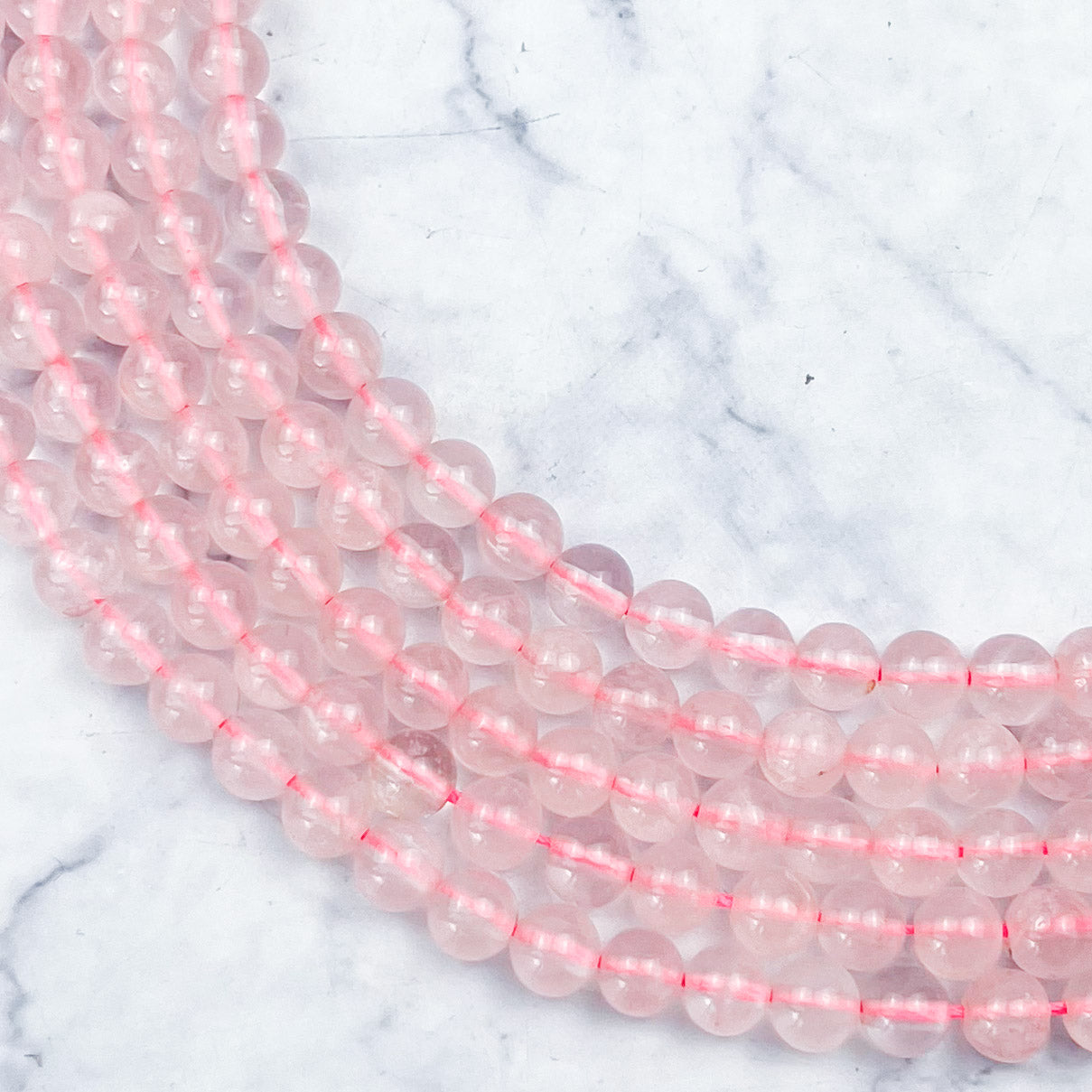 6mm Rose Quartz Bead Strand