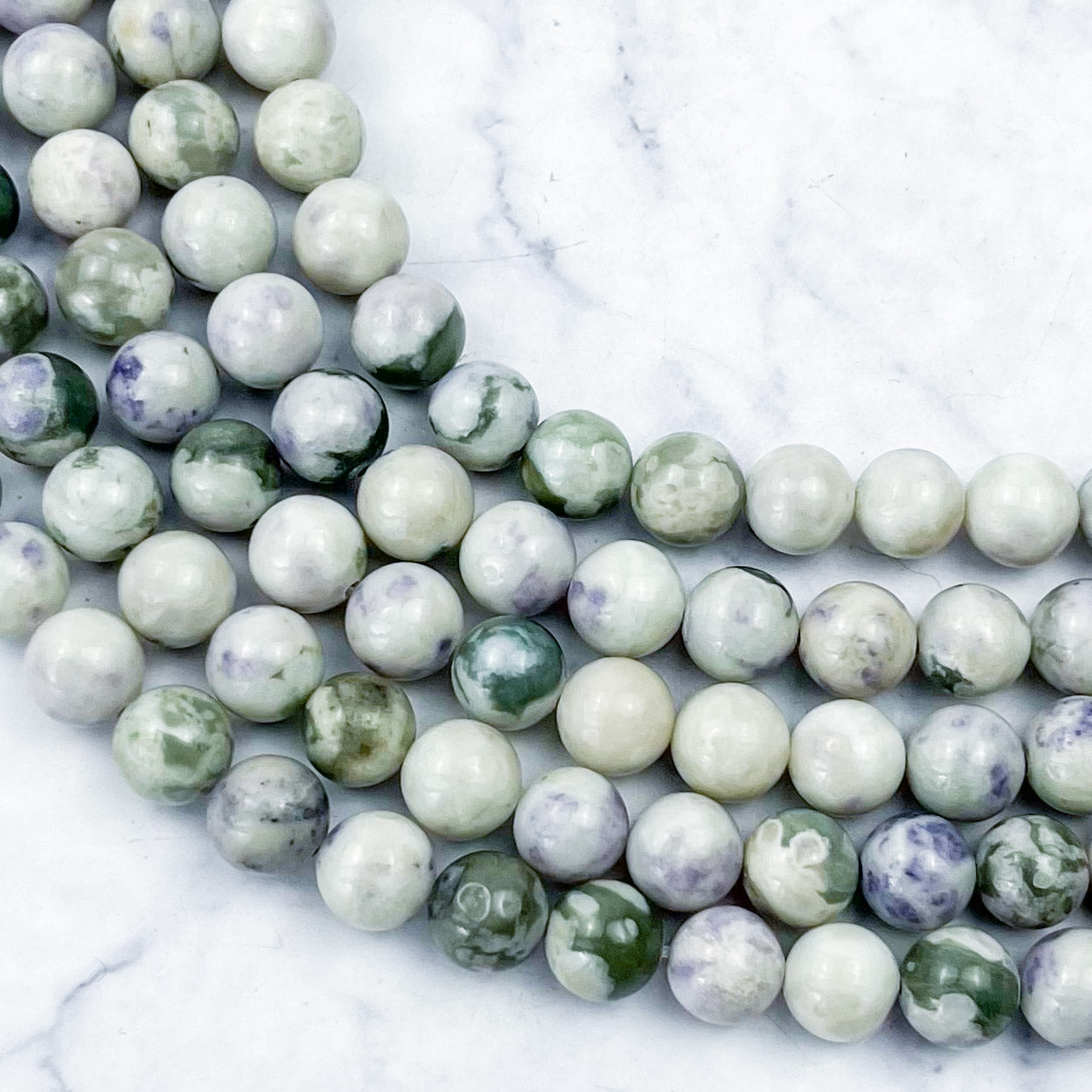 8mm Peace Jade Bead Strand