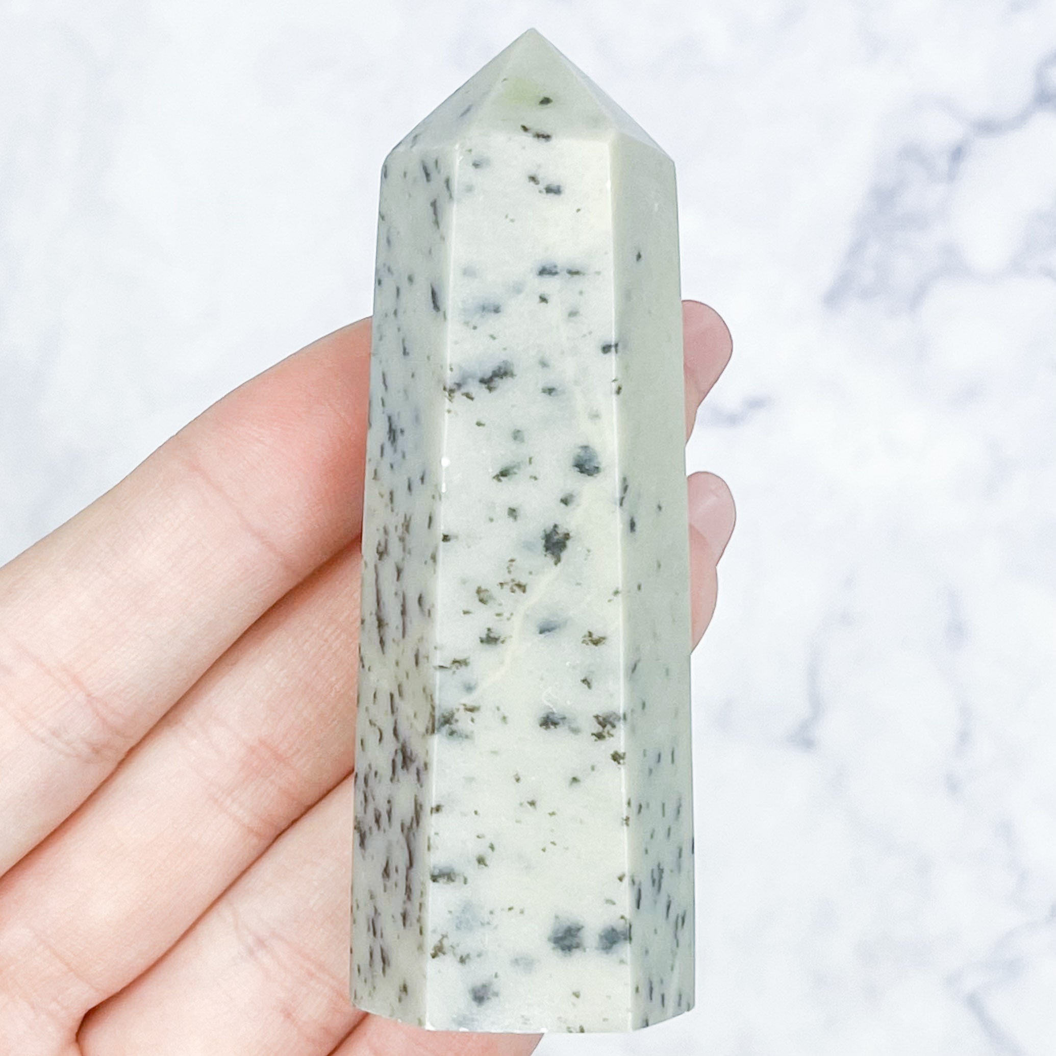 Dendritic Green Opal Towers $13