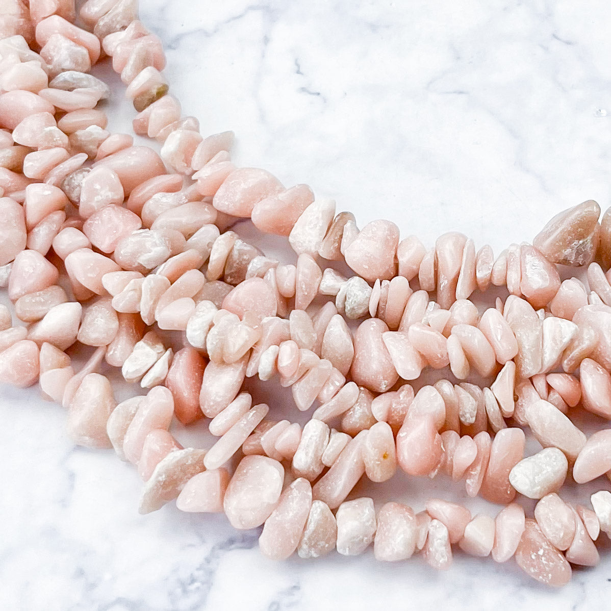 Pink Opal Chip Bead Strand