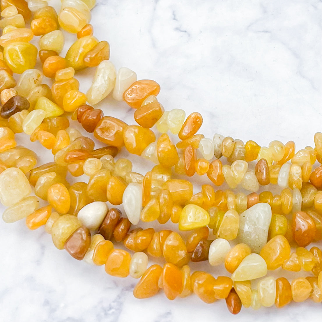 Yellow Aventurine Chip Bead Strand