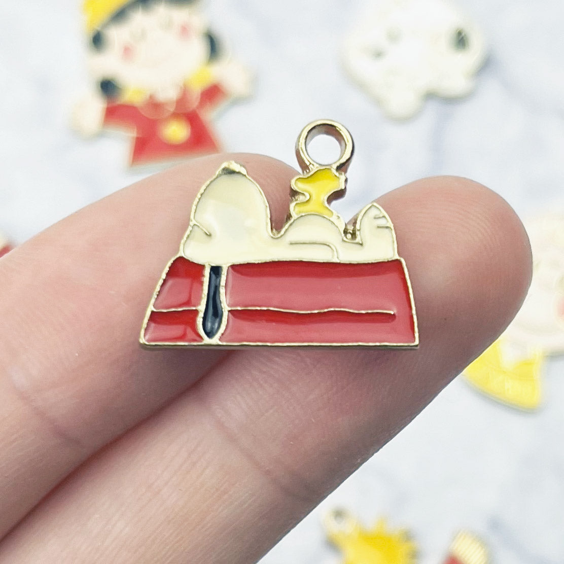 20mm Snoopy and Woodstock Napping Charm