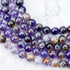 8mm Phantom Amethyst Bead Half Strand