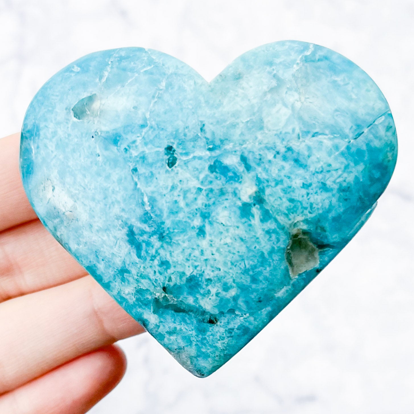 2.5 Inch Smoky Amazonite Heart K14