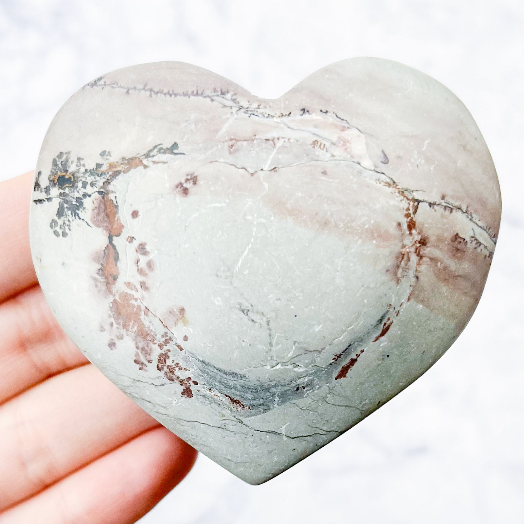 2.5 Inch Picture Stone Heart H16