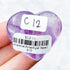 1.25 Inch Ametrine and Amethyst Heart C12