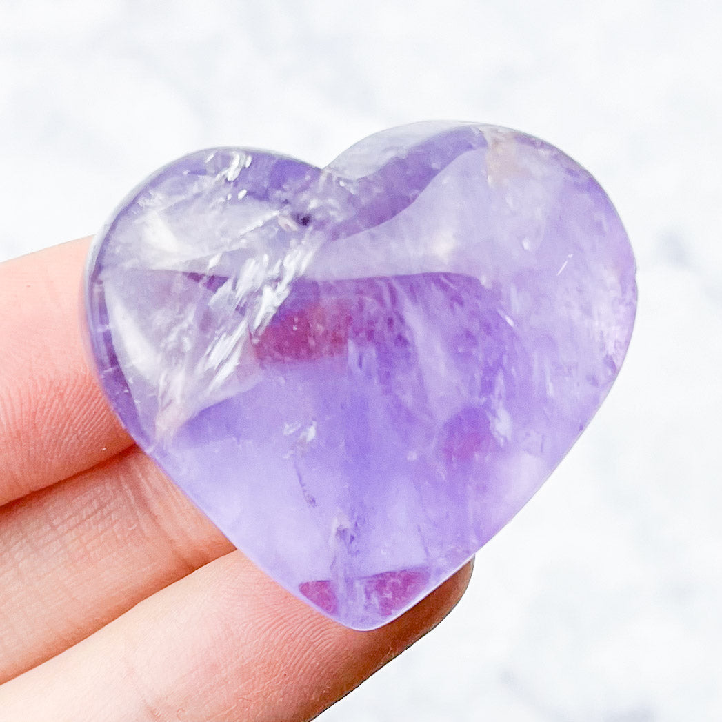 1.25 Inch Ametrine and Amethyst Heart C12