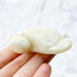 2.75 Inch White Moonstone Turtle Carving F24