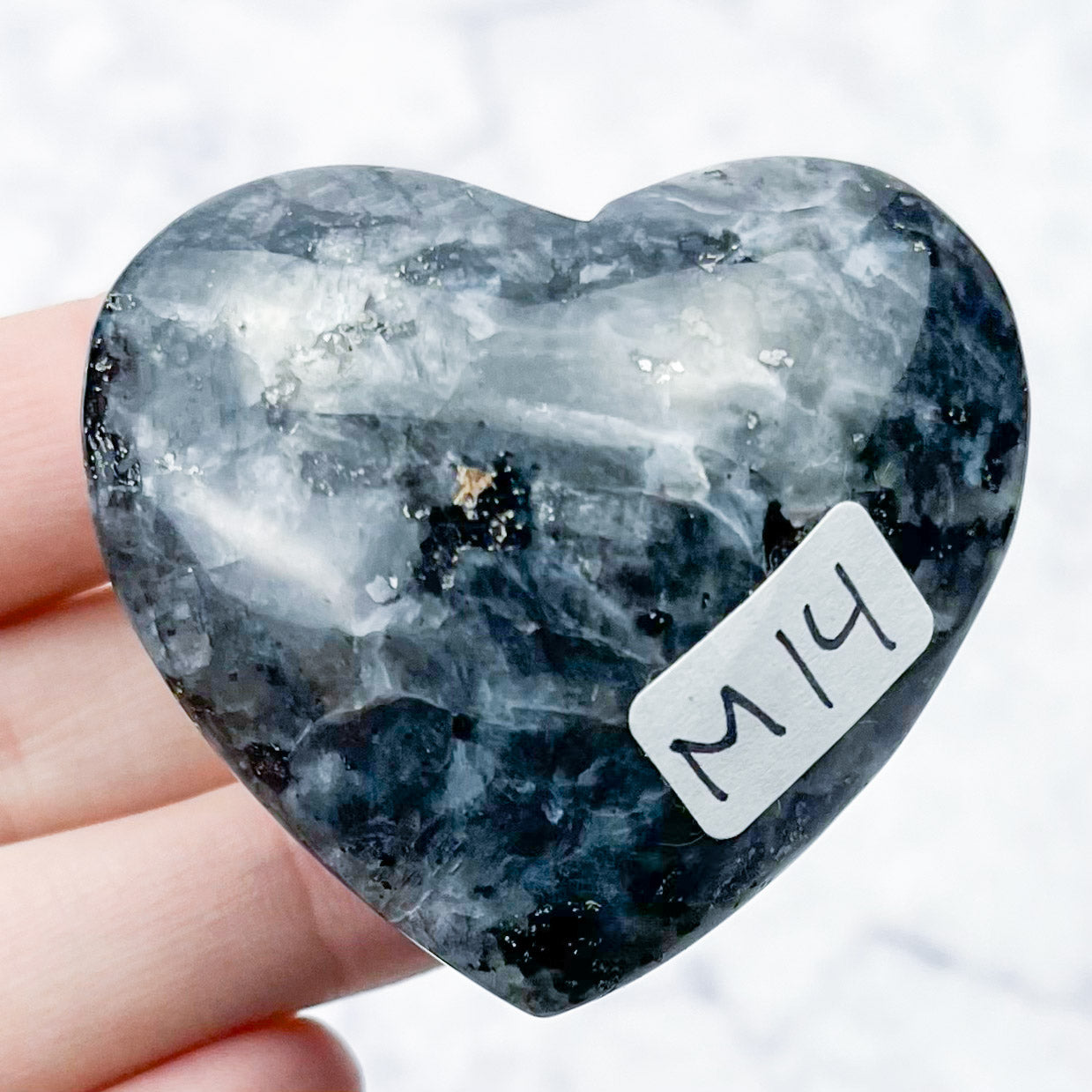 1.75 Inch Larvikite Heart M14