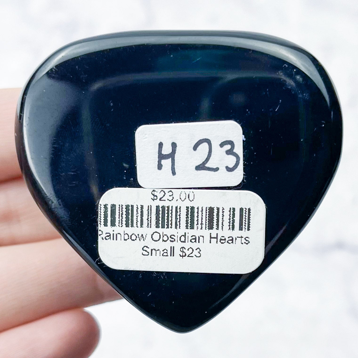 2 Inch Rainbow Obsidian Heart H23