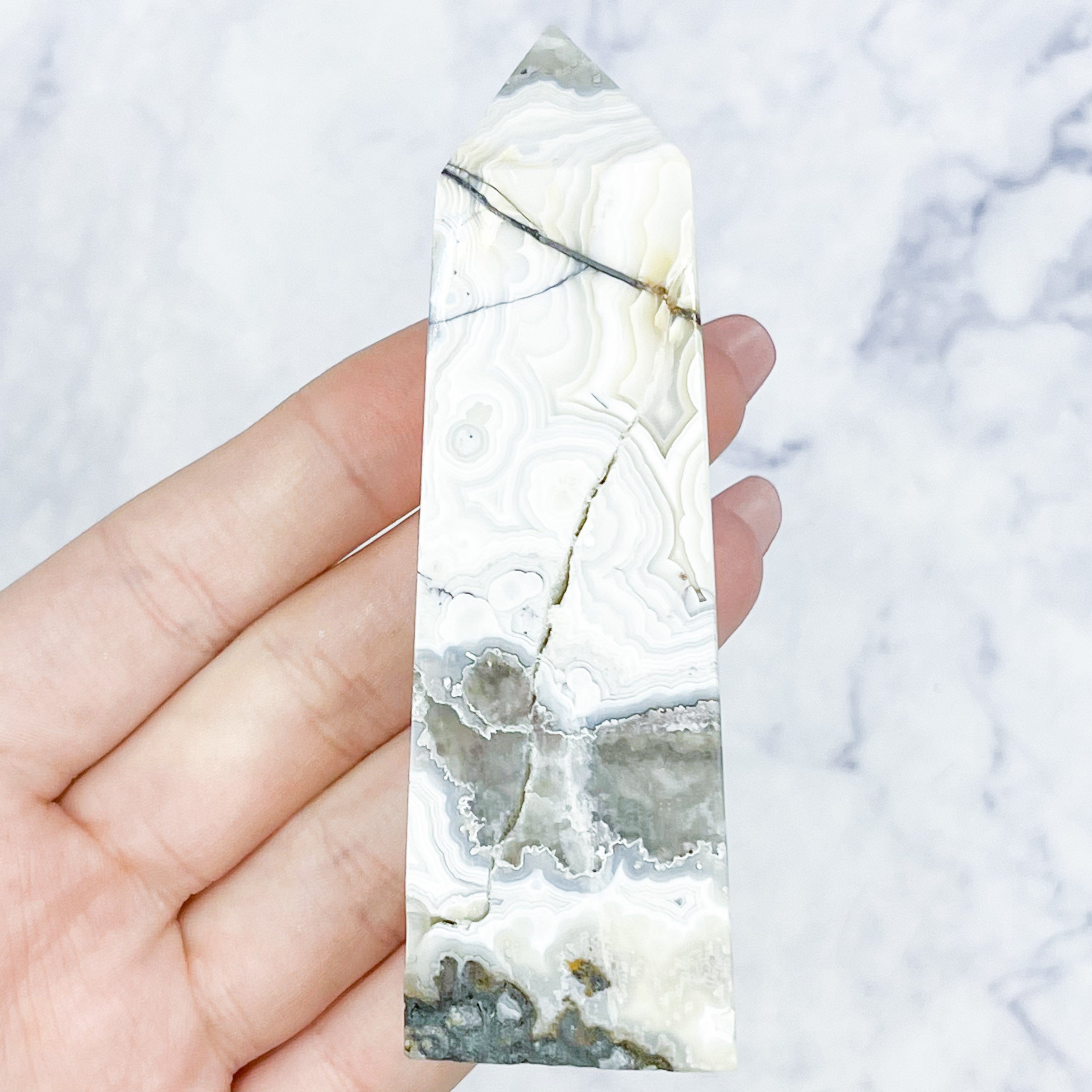 Mexican Lace Agate Tower $29