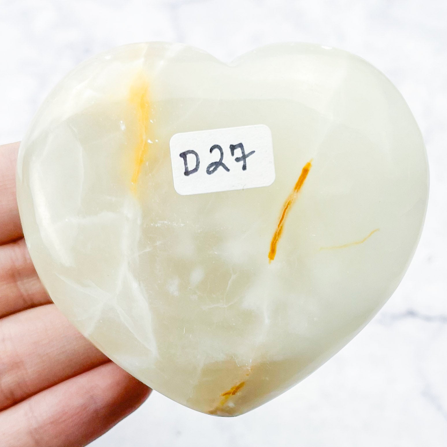 2.75 Inch Green Onyx Heart D27