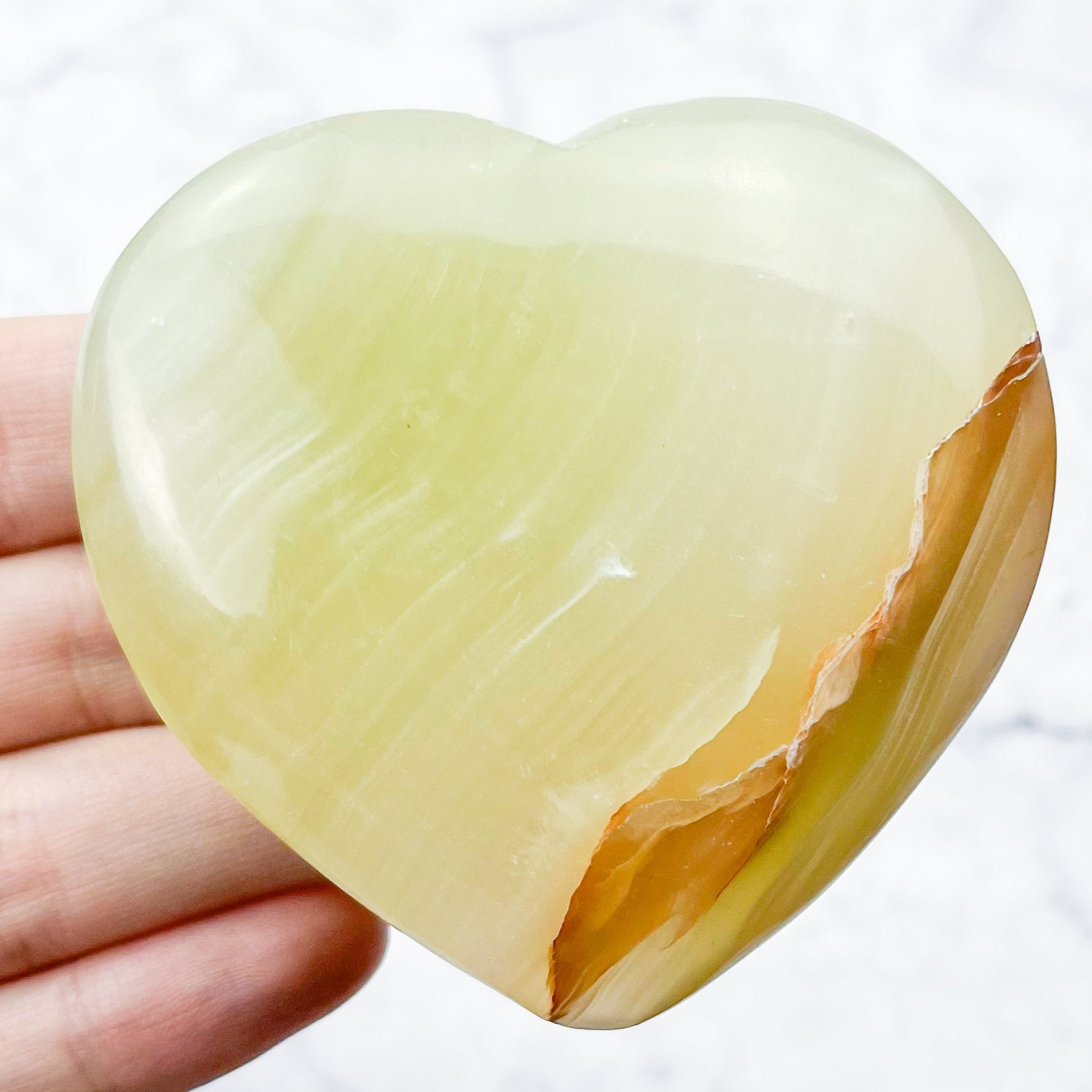 2.5 Inch Green Onyx Heart A22