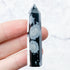 2 Inch Snowflake Obsidian Tower M10