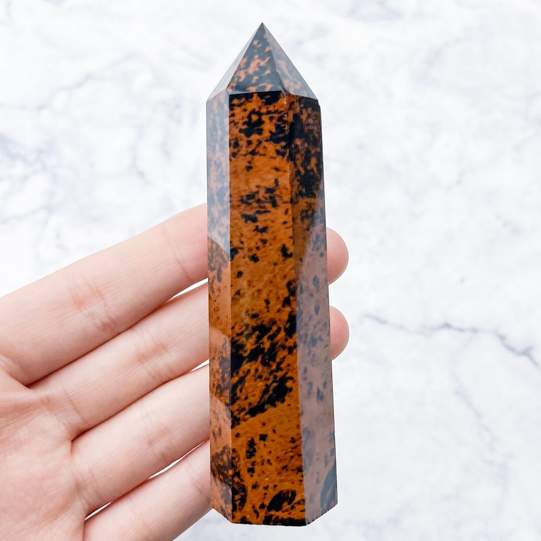 3.75 Inch Mahogany Obsidian Tower P22