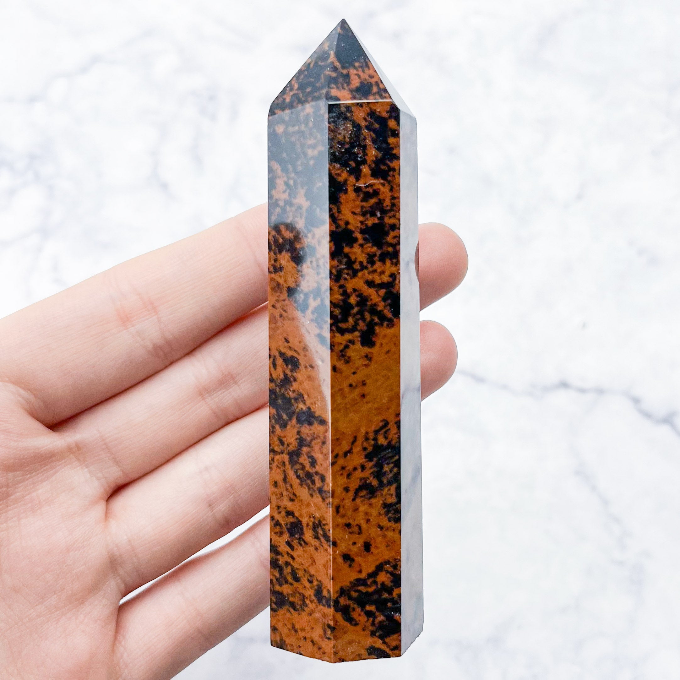 3.75 Inch Mahogany Obsidian Tower P22