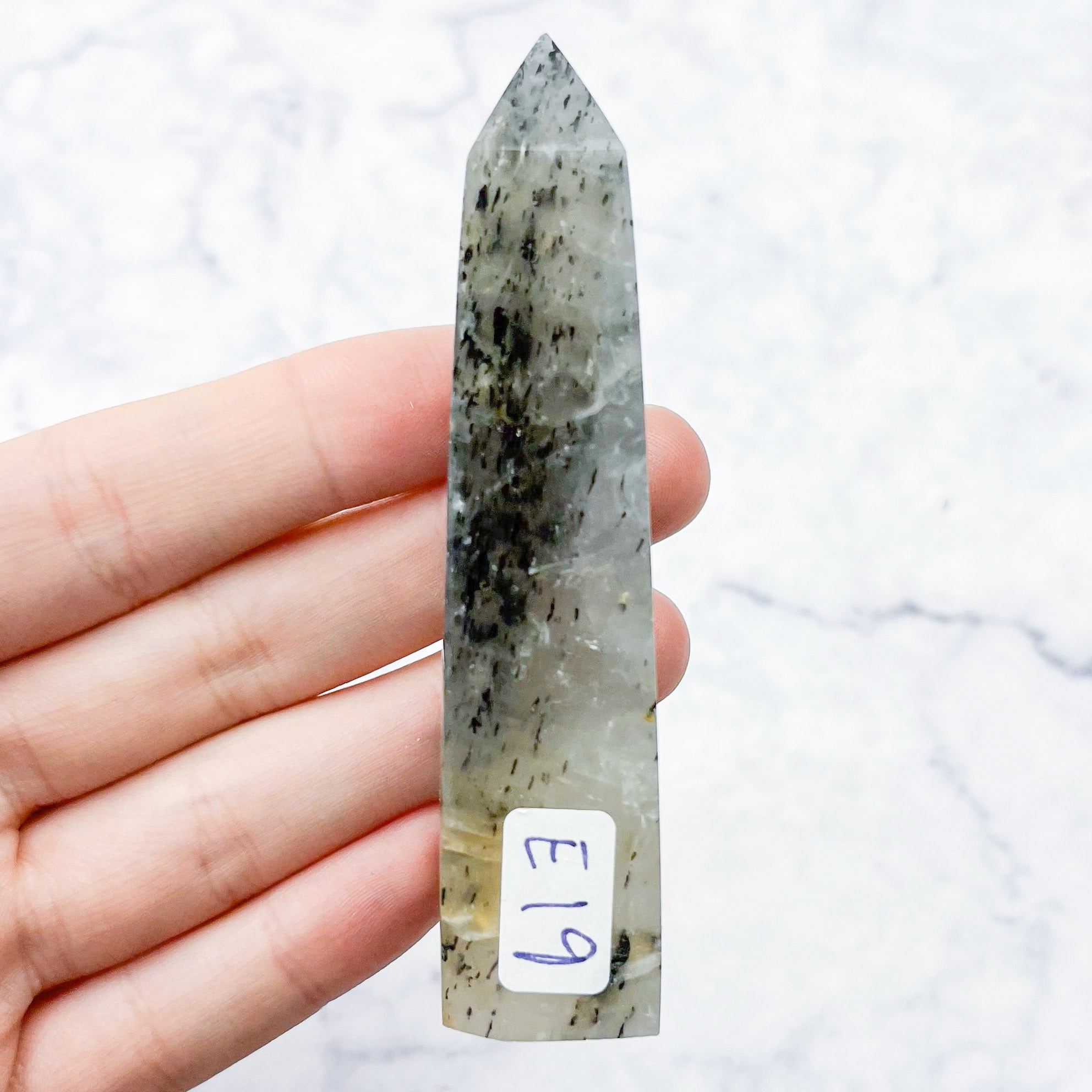 3.25 Inch Tourmalated Quartz Tower E19