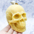 Yellow Skull Beeswax Candle