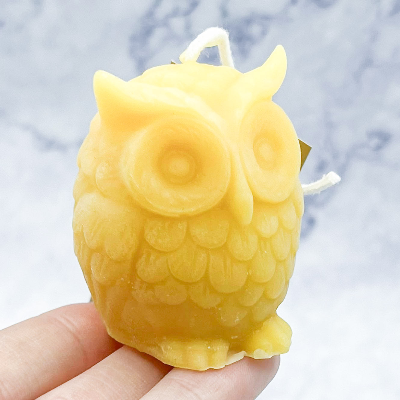 Yellow Owl Beeswax Candle