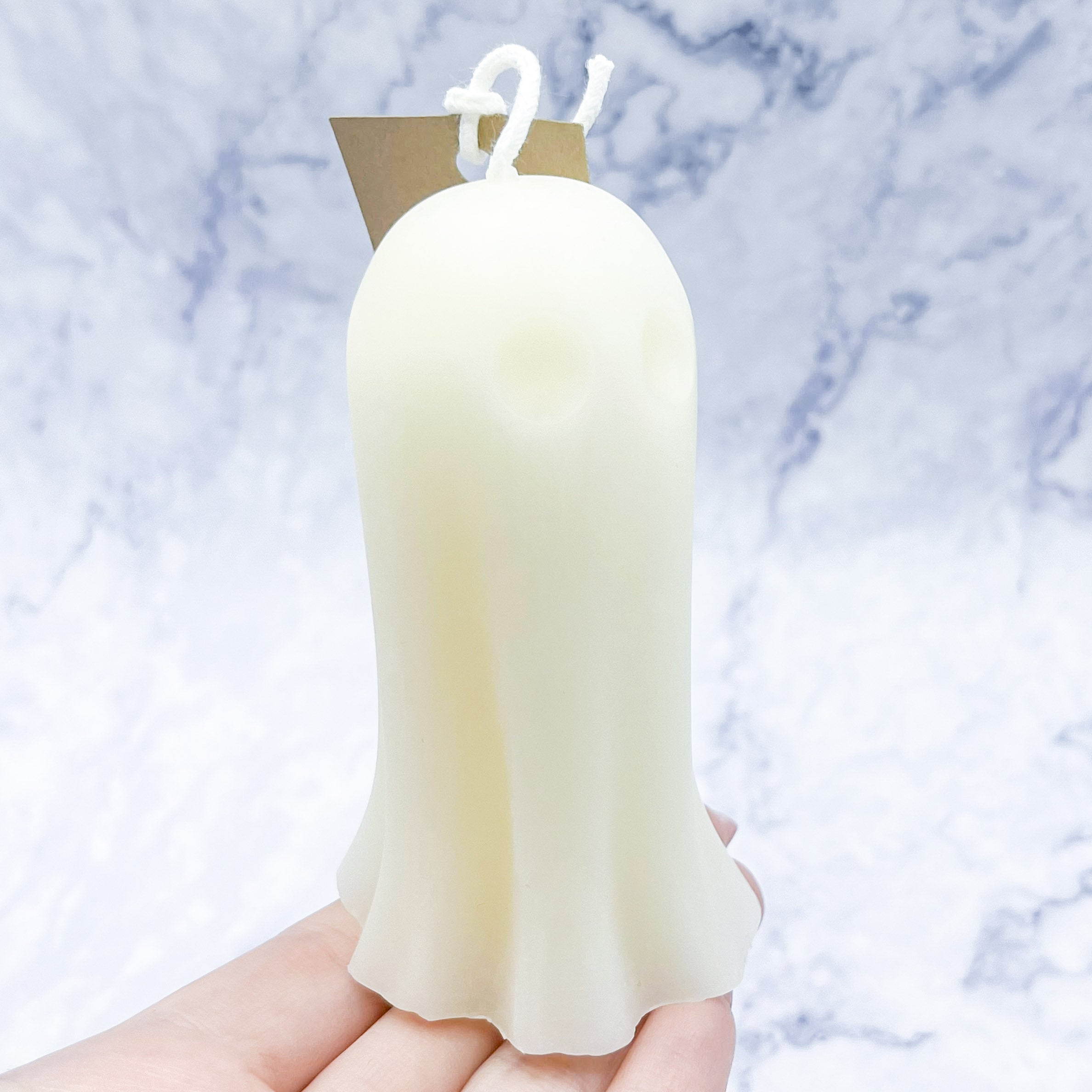 White Ghost Beeswax Candle