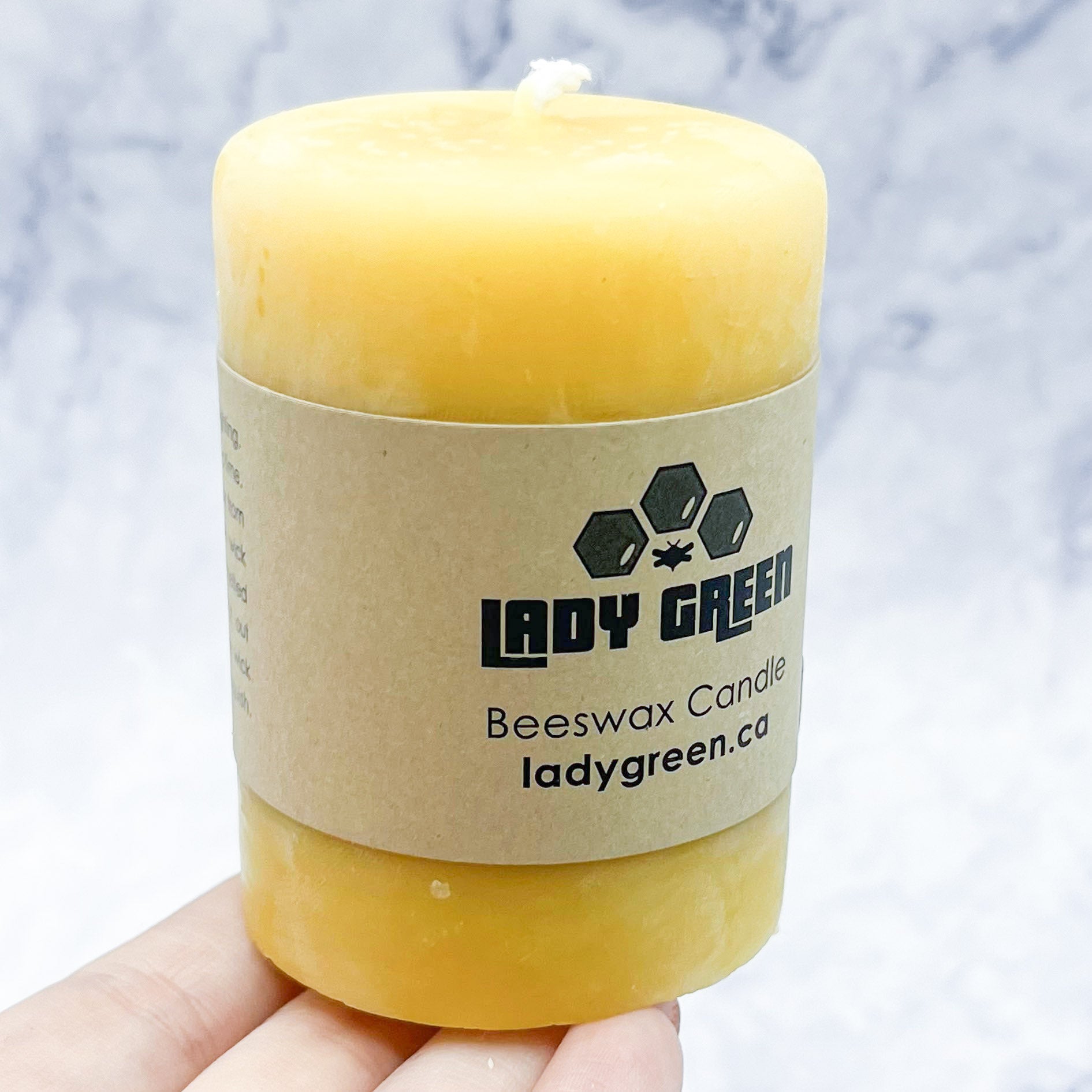 Small Yellow Beeswax Candle