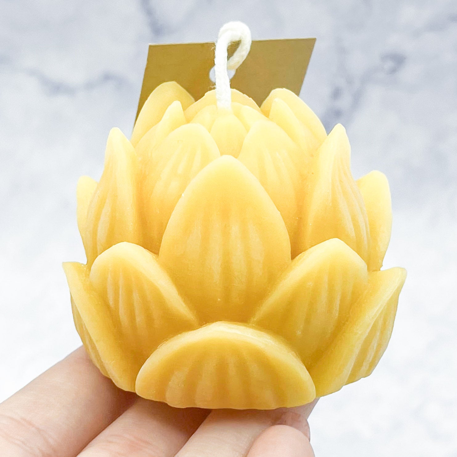 Yellow Lotus Beeswax Candle
