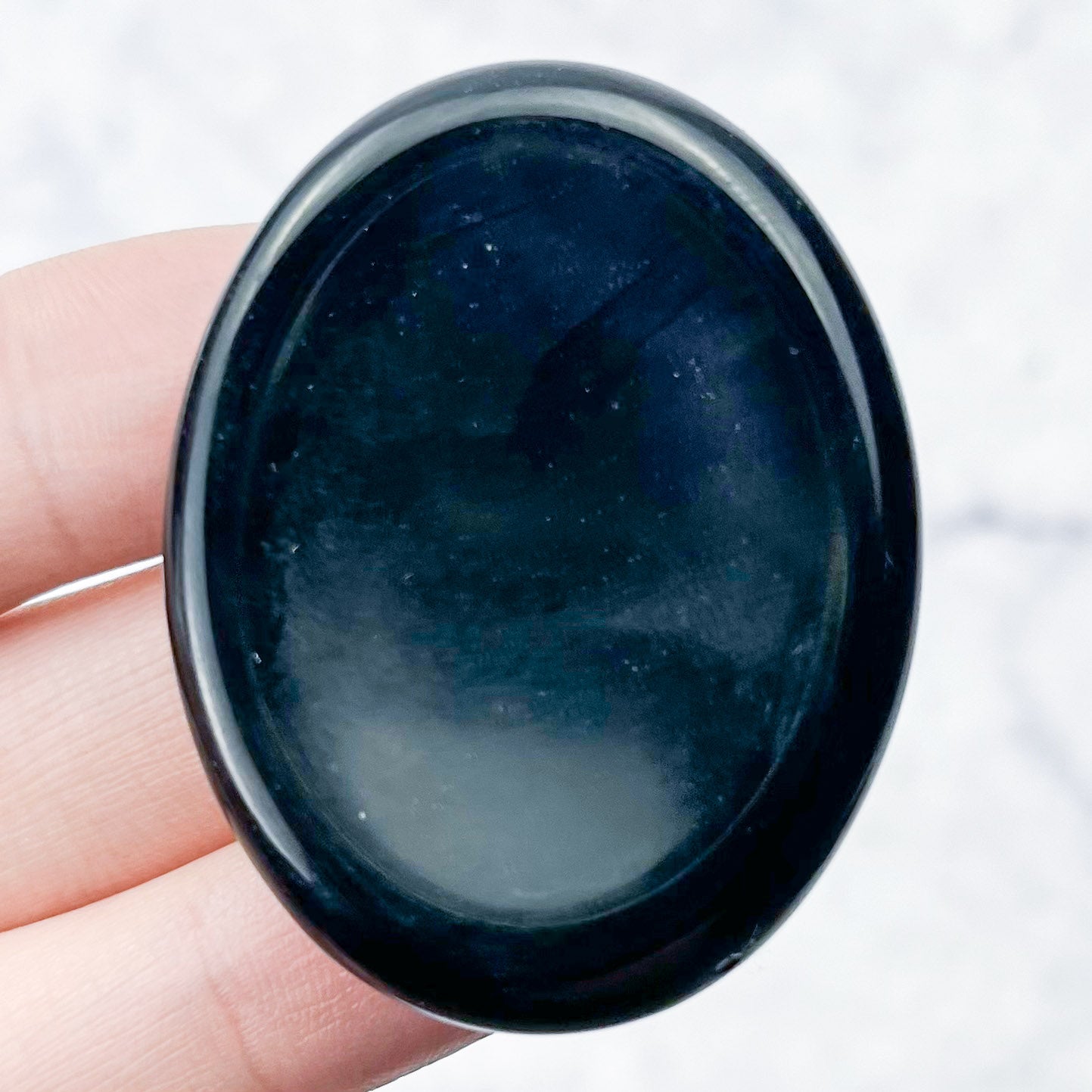 1.75 Inch Obsidian Worry Stone G10