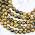 10mm Tiger's Eye Bead Strand F12