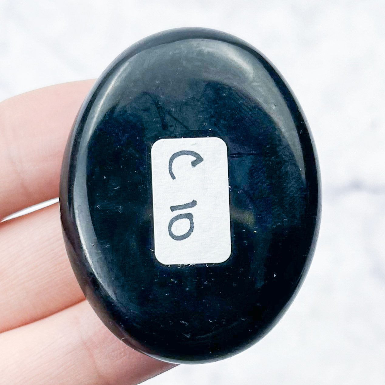 1.75 Inch Obsidian Worry Stone C10