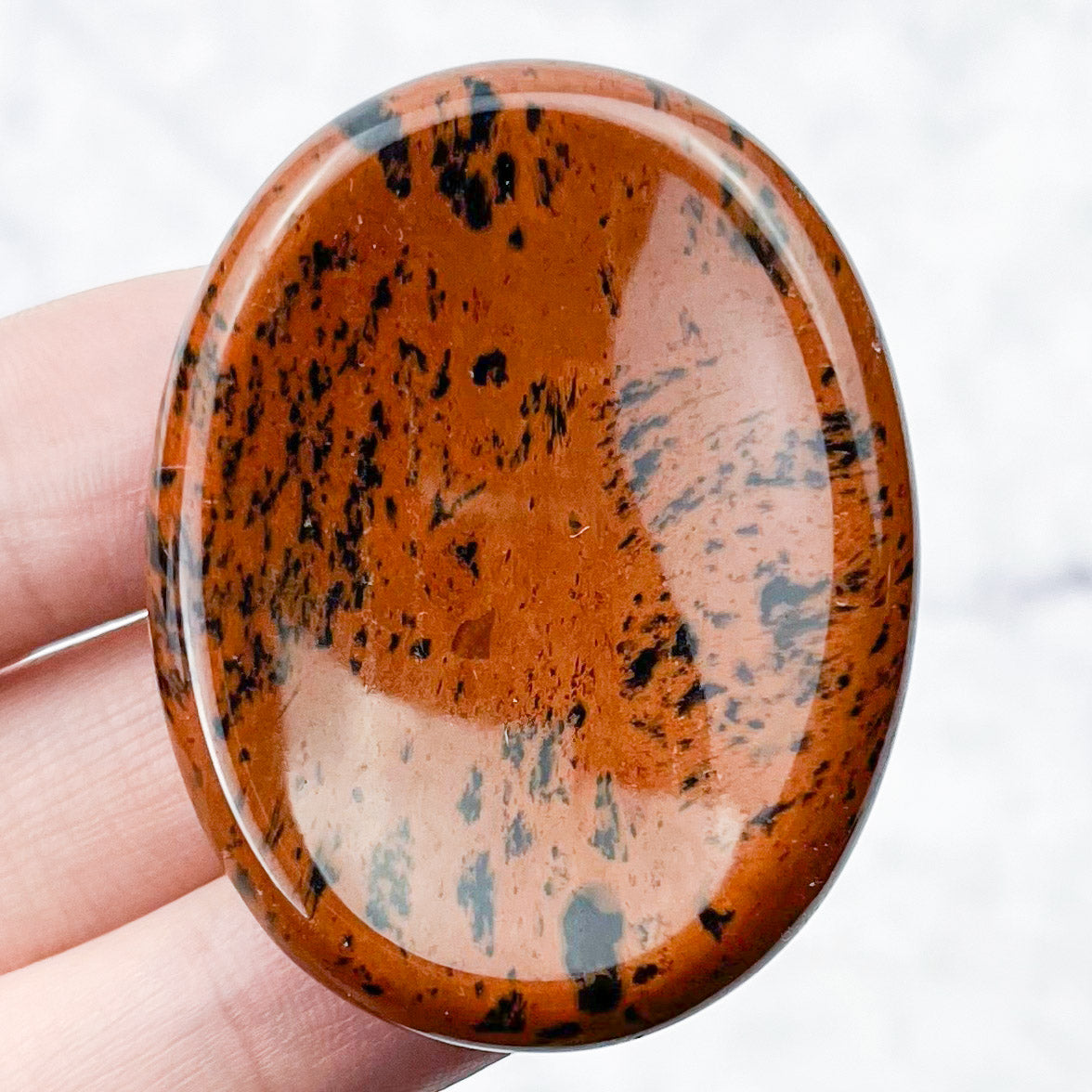 1.75 Inch Mahogany Obsidian Worry Stone B10