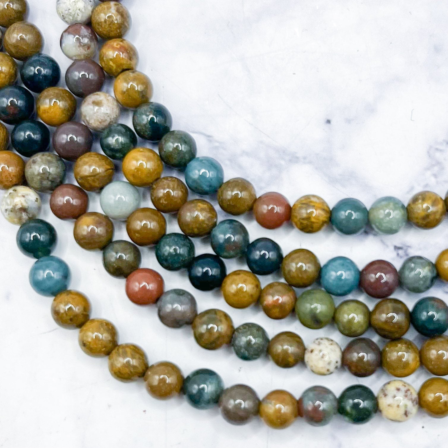 4mm Ocean Jasper Bead Strand J9