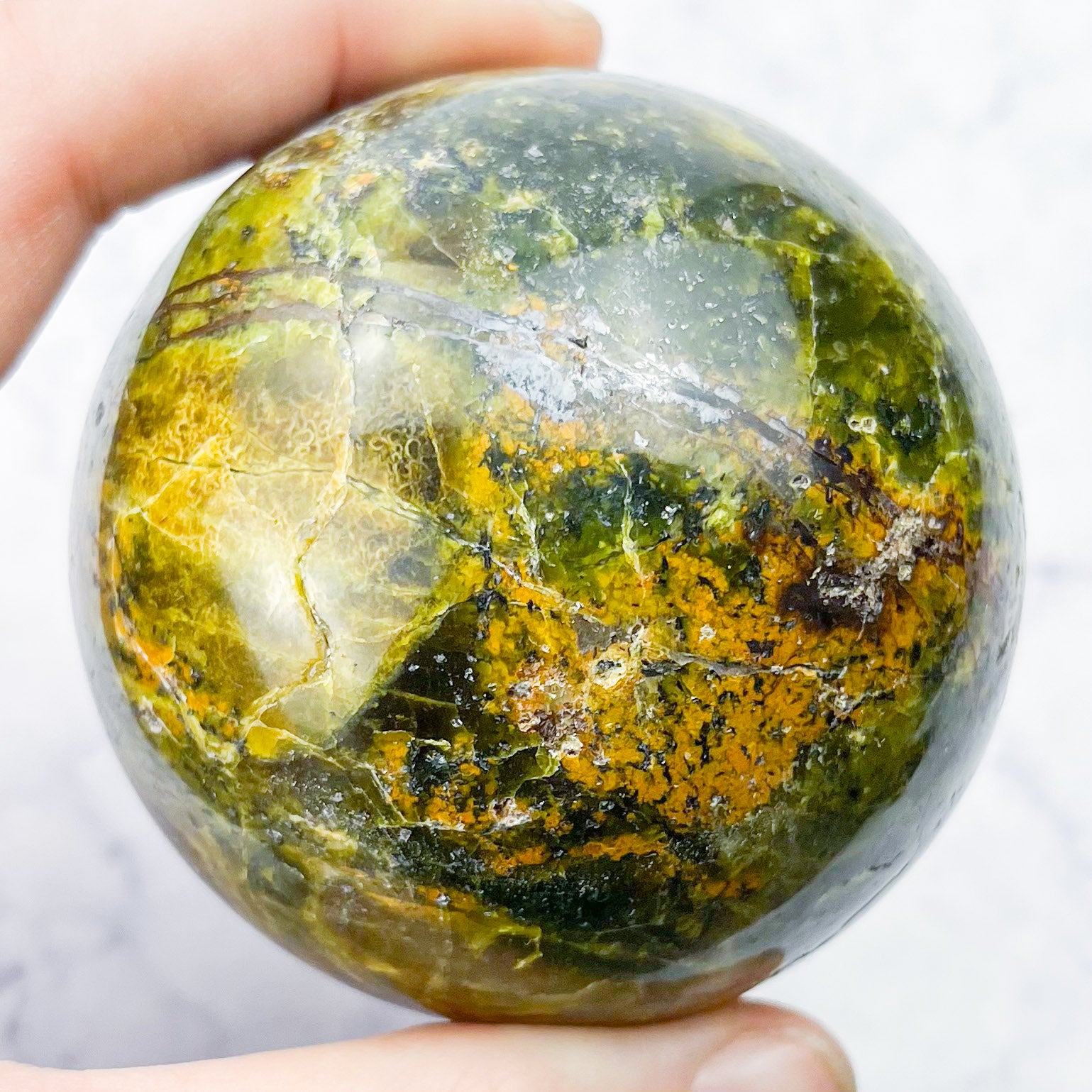 2.25 Inch Green Opal Sphere B56