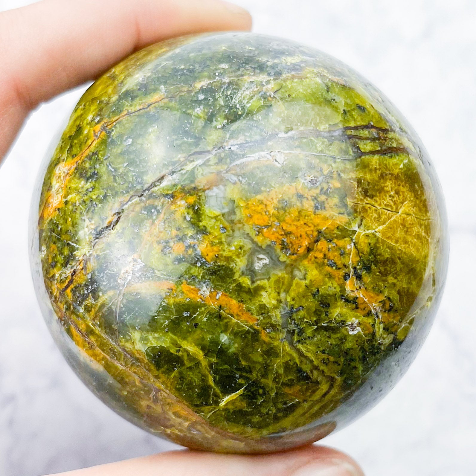 2.25 Inch Green Opal Sphere B56