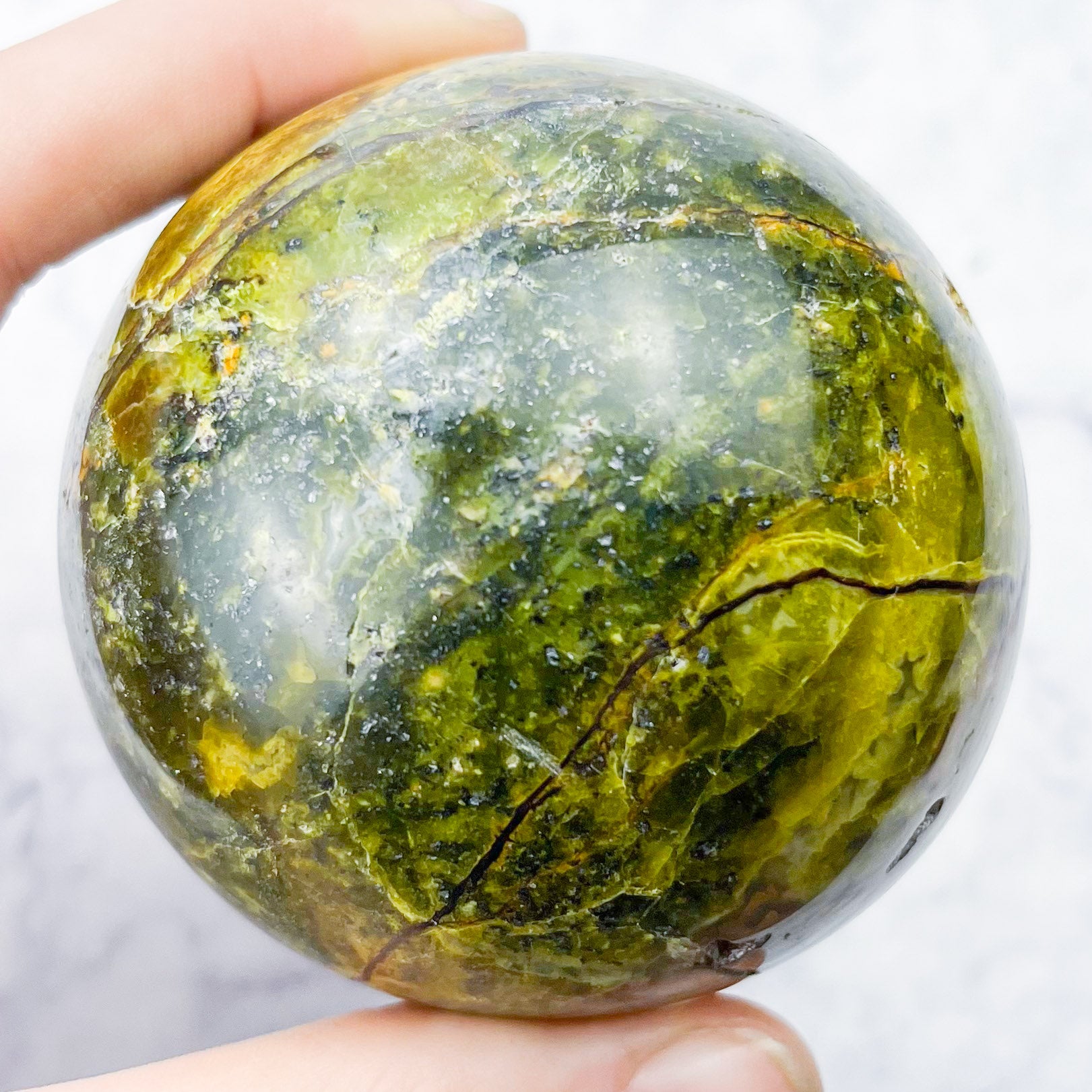 2.25 Inch Green Opal Sphere B56