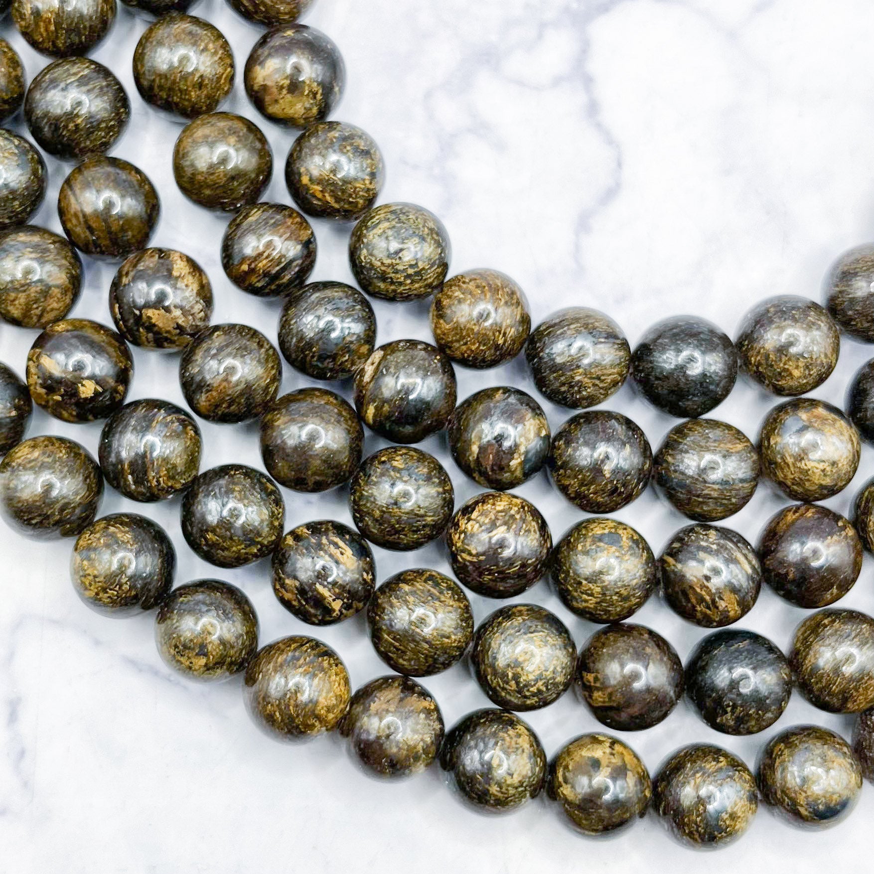 10mm Bronzite Bead Strand F22